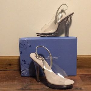 Acrylic Platform Heels NWT